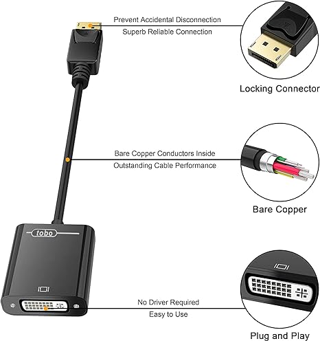 Simplecom DA103 USB-C to DVI Adapter Full HD 1080p Simplecom DA103 USB-C to DVI Adapter Full HD 1080p